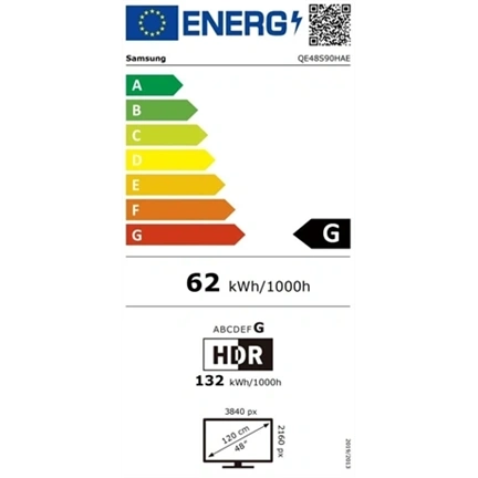 Samsung QE48S90HAEXXH OLED 4K UHD Smart TV, 121 cm