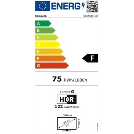 Samsung QE55S85HAEXXH OLED 4K UHD Smart TV, 139 cm