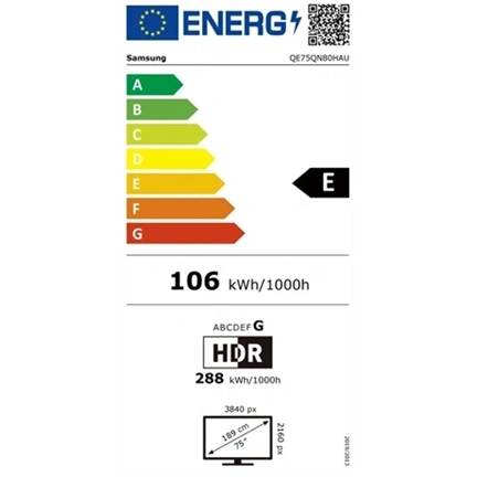Samsung QE75QN80HAUXXH Neo QLED 4K UHD Smart TV, 190 cm