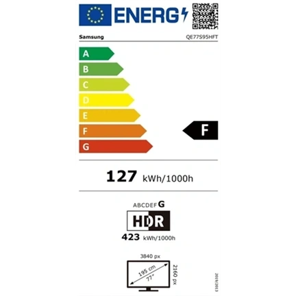Samsung QE77S95HFTXXH OLED 4K UHD Smart TV, 195 cm