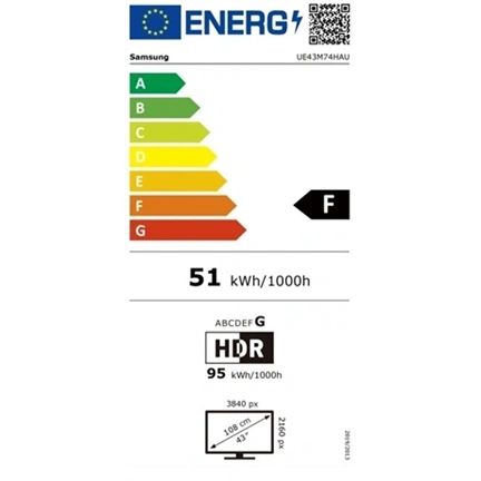 Samsung UE43M74HAUXXH Mini LED 4K UHD Smart TV, 109 cm