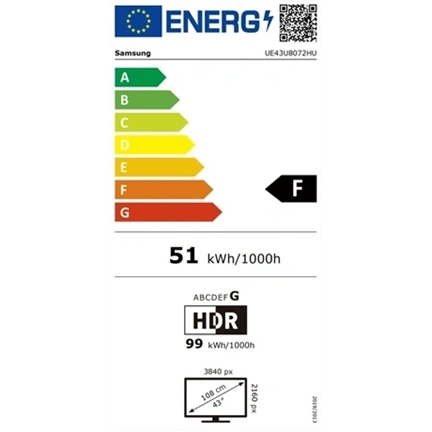Samsung UE43U8072HUXXH UHD 4K UHD Smart TV, 109 cm