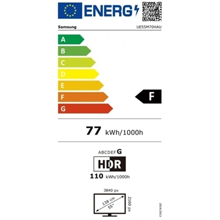 Samsung UE55M70HAUXXH Mini LED 4K UHD Smart TV, 139 cm
