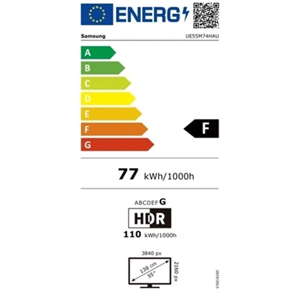 Samsung UE55M74HAUXXH Mini LED 4K UHD Smart TV, 139 cm