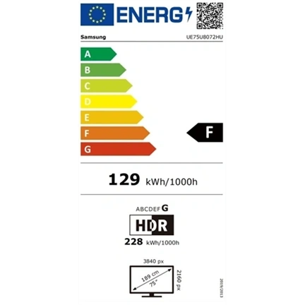 Samsung UE75U8072HUXXH UHD 4K UHD Smart TV, 190 cm