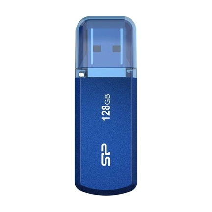 Silicon Power  Helios - 202 128GB  Data transfers up to 5 Gbps, Aluminum casing, Blue SP128GBUF3202V1B