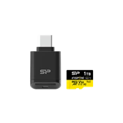 Silicon Power Inspire memóriakártya microSDXC UHS-I, A2, V30, 512GB + C200 USB-C kártyaolvasó