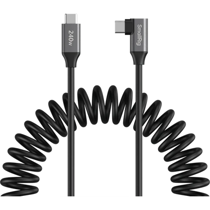 SmallRig 5730 Spirál USB-C adatkábel (egyenes–derékszögű)