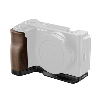 SmallRig 4864 L Shape Mount Plate with Wooden Handle for Sony ZV E10 II