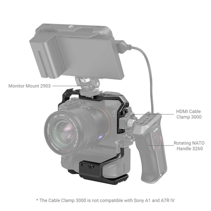 SmallRig Cage for Sony Alpha 7S III/Alpha 7 IV/Alpha 7R IV/Alpha 1 with VG-C4EM Battery Grip 3594 SmallRig Cage for Sony Alpha 7S III/Alpha 7 IV/Alpha 7R IV/Alpha 1 with VG-C4EM Battery Grip 3594