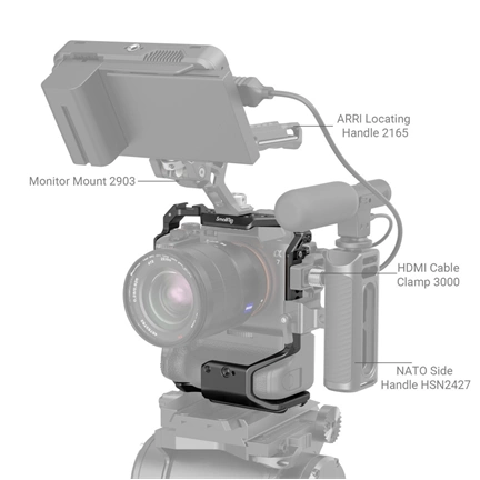 SmallRig Cage for Sony Alpha 7S III/Alpha 7 IV/Alpha 7R IV/Alpha 1 with VG-C4EM Battery Grip 3594 SmallRig Cage for Sony Alpha 7S III/Alpha 7 IV/Alpha 7R IV/Alpha 1 with VG-C4EM Battery Grip 3594