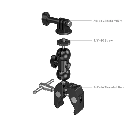 SmallRig Crab-Shaped Clamp Kit with Ballhead Magic Arm 1138B SmallRig Crab-Shaped Clamp Kit with Ballhead Magic Arm 1138B