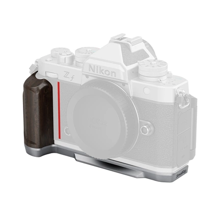 SmallRig L-Shaped Mount Plate with Wooden Handle for Nikon Z f (Silver) 5707
