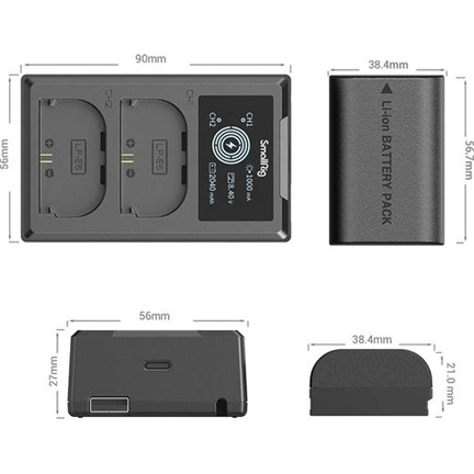 SmallRig LP-E6NH Camera Battery and Charger Kit 3821
