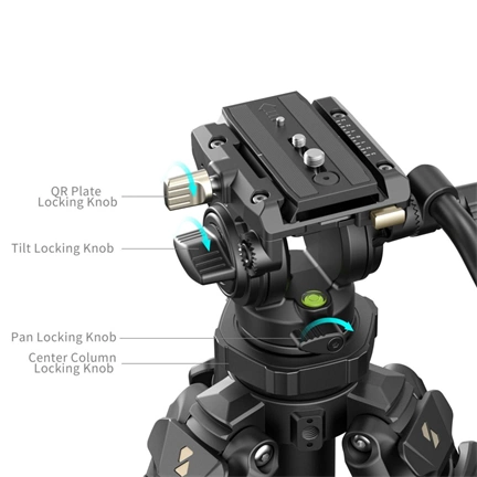 SmallRig Lightweight Video Carbon Fiber Tripod Kit AD 50 Pro 4420