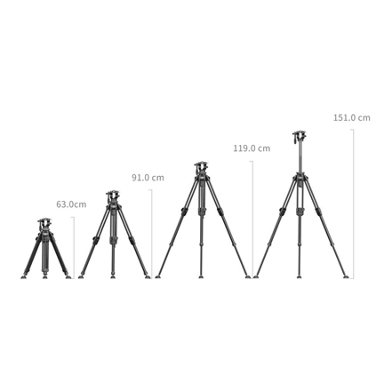 SmallRig Lightweight Video Carbon Fiber Tripod Kit AD 50 Pro 4420