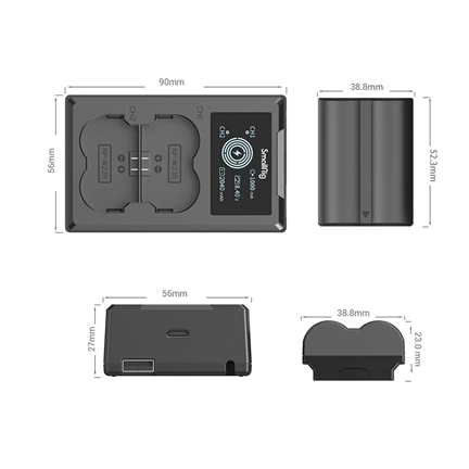 SmallRig NP-W235 Camera Battery and Charger Kit 3822