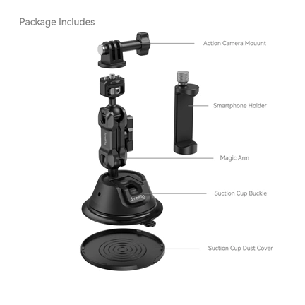 SmallRig Portable Suction Cup Mount Support Kit for Action Cameras/Mobile Phones SC-1K 4275 SmallRig Portable Suction Cup Mount Support Kit for Action Cameras/Mobile Phones SC-1K 4275