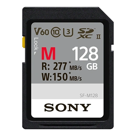 Sony 128GB SDXC UHS-II, U3, V60, 277/150 Mb/s memóriakártya (SFM128T2.SYM)