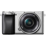 Sony Alpha 6100 digitális fényképezőgép váz (ezüst, USB-C) + 16-50mm objektív KIT