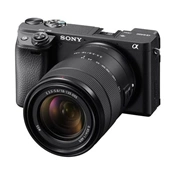 Sony Alpha 6400 digitális fényképezőgép váz (fekete, USB-C) + 18-135mm f/3.5-5.6 OSS objektív KIT