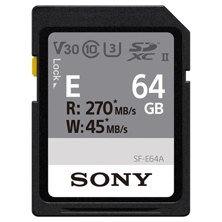 Sony SF-E SDXC 64GB UHS-II U3 V30 270/45 MB/s