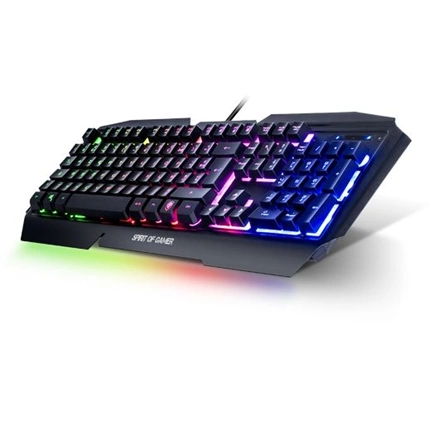 Spirit of Gamer PRO-K5 RGB LED USB fekete magyar