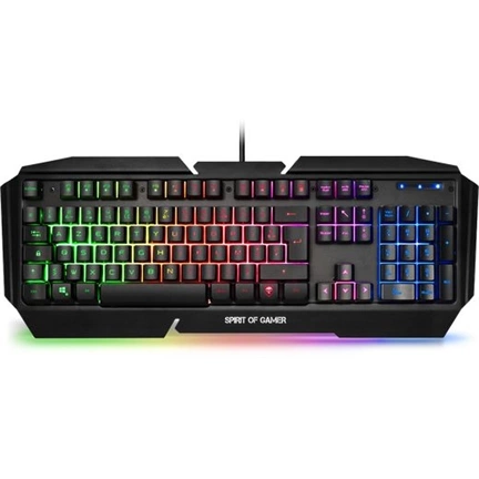 Spirit of Gamer PRO-K5 RGB LED USB fekete magyar