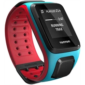 TomTom Runner 2 Cardio + Music okosóra, világoskék/piros, L (143-206mm) méret (szíjcserés!)