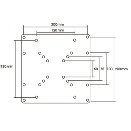 TETHER TOOLS 200 x 200 VESA Vu Adapter Plate