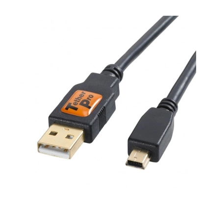 TETHER TOOLS TetherPro USB 2.0 Male to Mini-B 5 pin, 15, BLK TETHER TOOLS TetherPro USB 2.0 Male to Mini-B 5 pin, 15, BLK