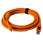 TETHER TOOLS TetherPro USB 2.0 Male to Mini-B 5 pin, 15, Hi-Visibility Orange