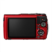 OM System TG-7 digitális kompakt gép búvártokkal (piros)