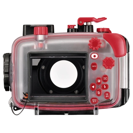 OM System TG-7 digitális kompakt gép búvártokkal (piros)