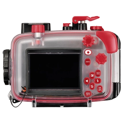 OM System TG-7 digitális kompakt gép búvártokkal (piros)