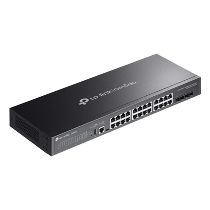 TP-LINK Switch 24x1000Mbps + 4x10Gbps SFP + 1xkonzol port, Menedzselhető, SG5428X