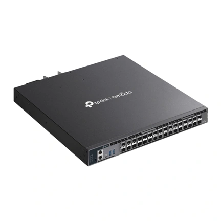 TP-LINK Switch 26x10Gbps SFP+ + 6x25Gbps SFP28 Layer 3 Menedzselhető Rackes, SX6632YF