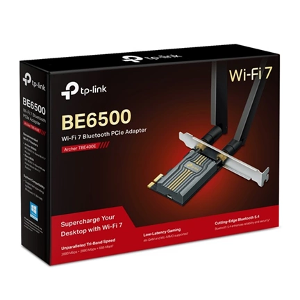 TP-Link Archer TBE400E - BE6500 Wi-Fi 7 Bluetooth 5.4 PCIe Adapter