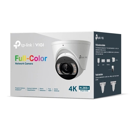 TP-Link InSight S485 VIGI 8MP Full-Color Turret Network Camera - 4mm Lens