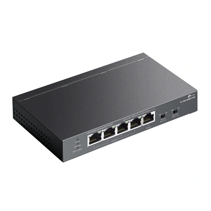 TP-Link TL-SG1005P-PD switch 5 port, 1GbE, asztali, 1 porton PoE++, 4 porton PoE+Out