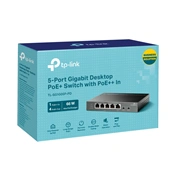 TP-Link TL-SG1005P-PD switch 5 port, 1GbE, asztali, 1 porton PoE++, 4 porton PoE+Out