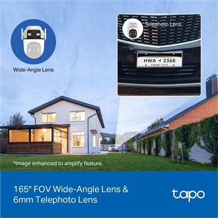 TP-Link Tapo C545D kültéri két objektíves Pan/Tilt biztonsági kamera