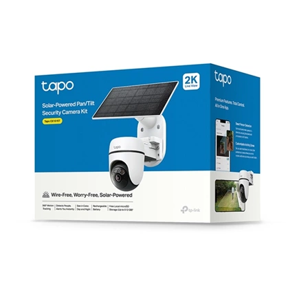 TP-Link Tapo C610 Kit napelemes Pan/Tilt biztonsági kamerakészlet
