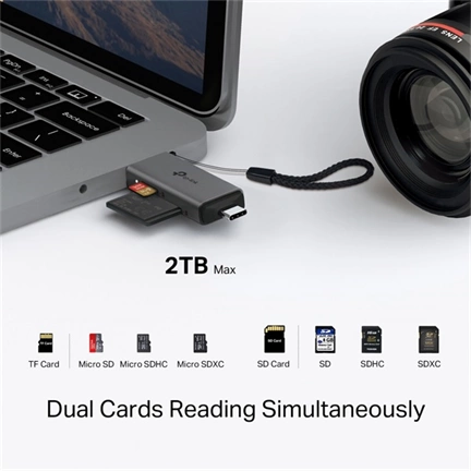 TP-Link UA430D USB 3.0 Type-C&A SD és microSD 3.0 kártyaolvasó