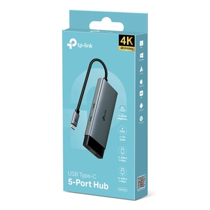 TP-Link UH5020C notebook dokkoló USB-C 100W PD, HDMI 4K@60Hz, USB-A/C 5Gbps