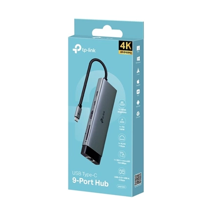 TP-Link UH9120C notebook dokkoló USB-C 100W PD, HDMI 4K@60Hz, USB-A/C 5Gbps, Gigabit Ethernet, kártyaolvasó