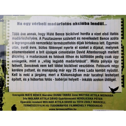 Természetfilm.hu Bence meg a többi jómadár