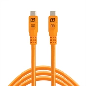 TetherPro Optima 10G USB-C, 3m, Straight to Straight (narancs)