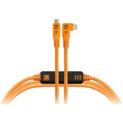 TetherPro Optima 10G USB-C, 6 (1.8m), Straight to Right, High-Visibility Orange (with inline TetherBoost)