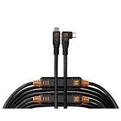 TetherPro Optima 10G USB-C, 9.4m, Straight to Right (fekete)